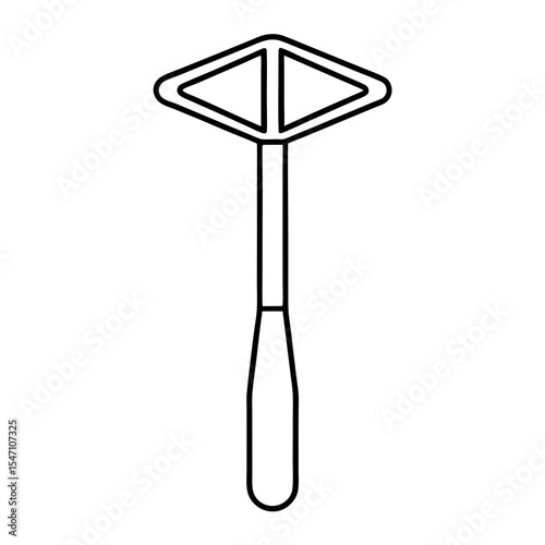 Neurological Reflex Hammer Outline Icon for Medical and Healthcare Concepts