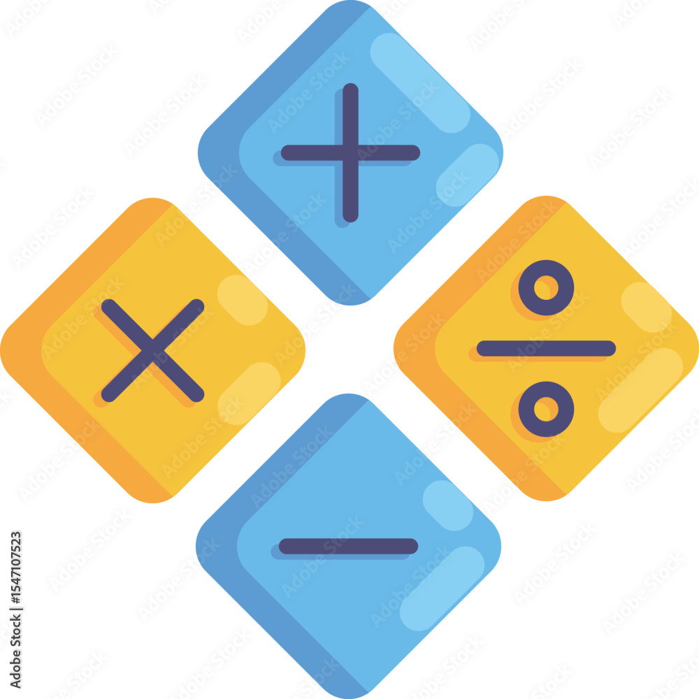 Obraz premium Education Science Vector Icon – Math, Biology, Chemistry & Physics Illustration