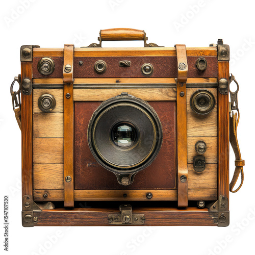Vintage Camera Isolated on Transparent Background for Creative Use