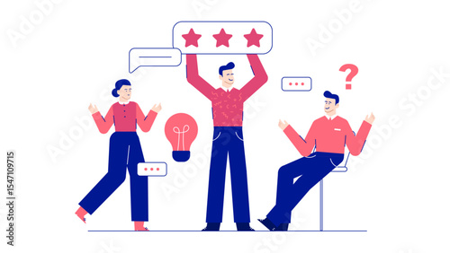 Team brainstorming ideas and cherishing positive feedback suitable for business presentations, marketing materials, team building resources, and collaborationthemed designs.