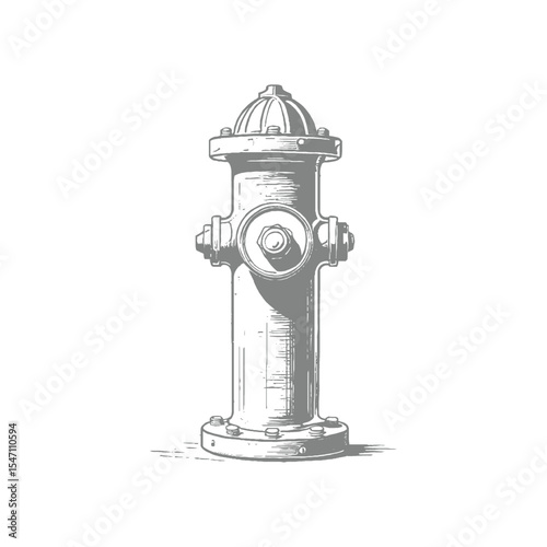Detailed Hand-drawn of a Fire Hydrant