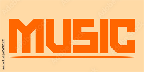 typography MUSIC word art illustration,  text effect style, eps file format