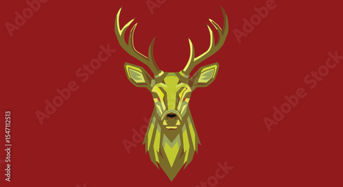 A high-resolution, vector-style logo of a deer head designed with minimalist, clean lines and symmetrical antlers.