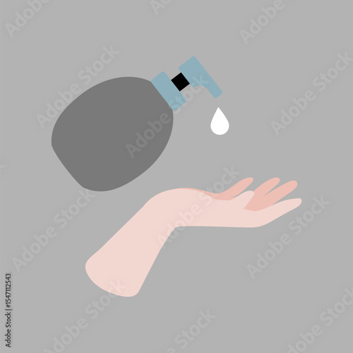Covid-19 prevention, hand washing vector