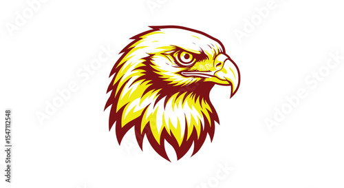 A high-resolution, vector-style logo of an eagle head in minimalist design. The eagle is depicted in a bold side profile with a sharp beak, intense eye, and clean contour lines. 