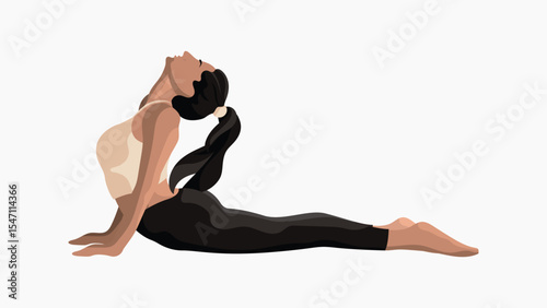 Woman yoga cobra pose vector