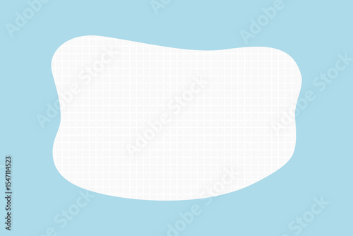 White grid organic shape collage element vector