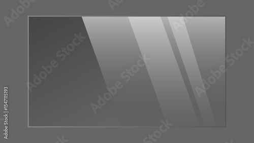 Realistic glass plate mockup on transparent background for display and design. Vector illustration of a clean, modern glass panel, perfect for showcasing designs and presentations.