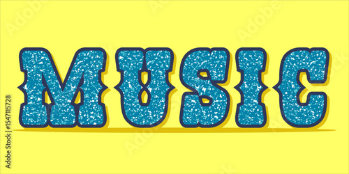 typography MUSIC word art illustration,  text effect style, eps file format
