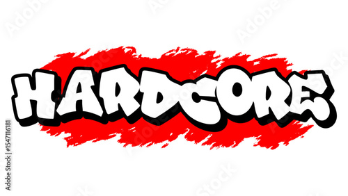 Graffiti vector “Hardcore” in freestyle tag style with bold street energy. Perfect for gym design, underground culture, edgy apparel, and high-impact urban digital content.