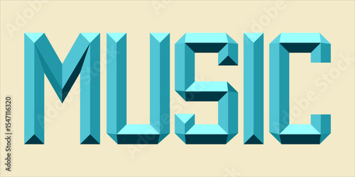 typography MUSIC word art illustration,  text effect style, eps file format
