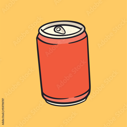 Colorful soda can retro element vector