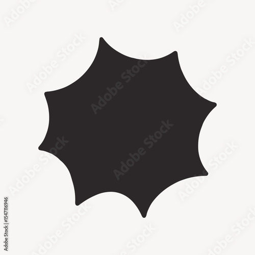 Scream bubble retro line illustration, collage element vector