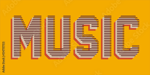 typography MUSIC word art illustration,  text effect style, eps file format