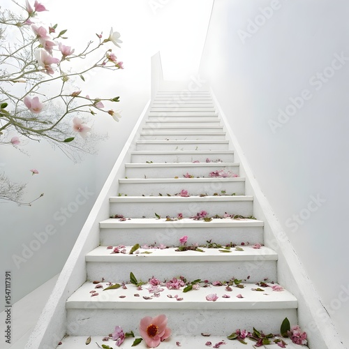 Ivory Staircase of Petal Progression
