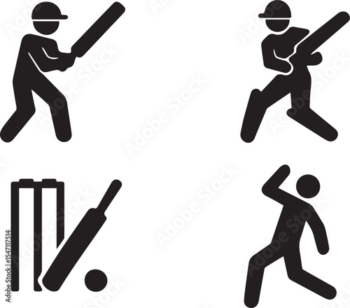 Cricket Vector | Classic Bat and Ball Sport Illustration