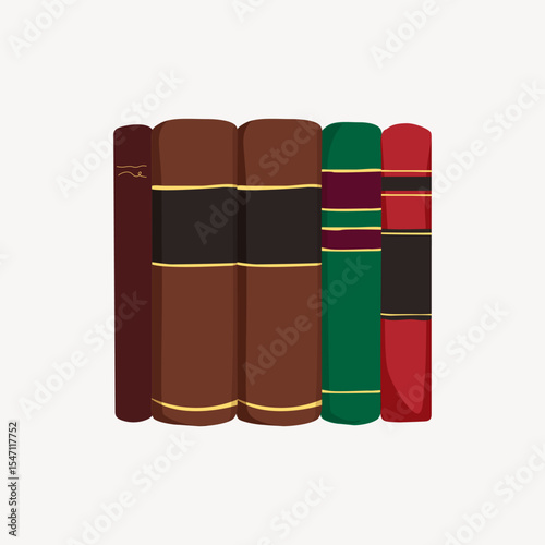 Book stack, aesthetic illustration vector