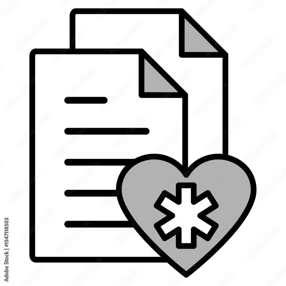 Fototapeta premium イラストアイコン素材：医療ファイル 