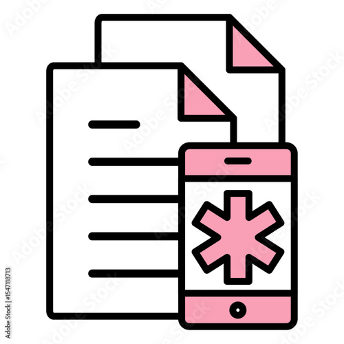 イラストアイコン素材：医療ファイル	
