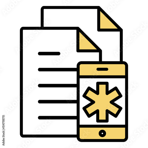 イラストアイコン素材：医療ファイル	
