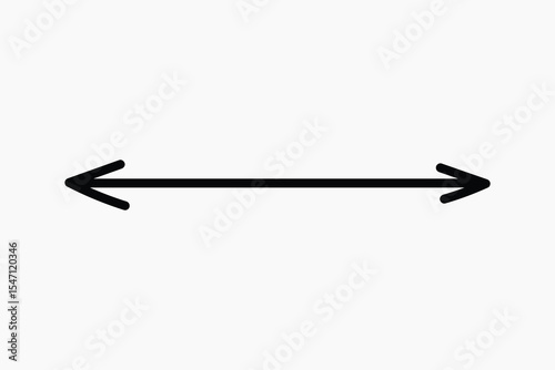 Double-ended arrow line illustration vector