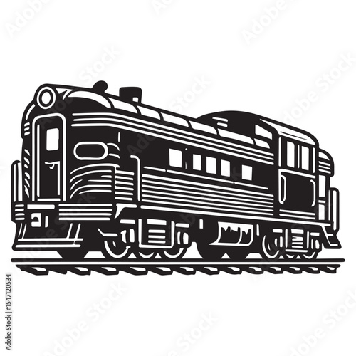 Old Railroad Train Engine Artwork for Designers and Crafters

