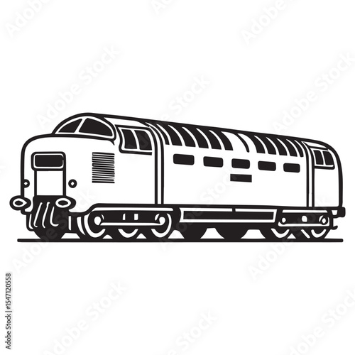Locomotive Silhouette Clipart for High Resolution Sublimation Use

