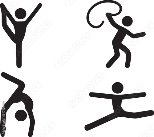 Gymnastics Vector Illustration | Artistic Sport, Flexibility and Strength Concept