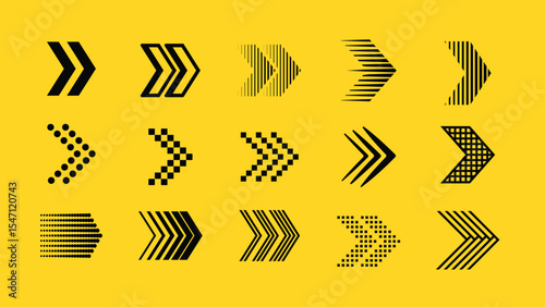 Collection of black arrow icons in various styles and directions for design projects needing directional symbols. Collection of black arrow icons and symbols. Various of simple black arrows icons