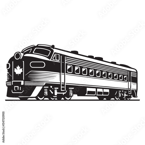 Old Train Steam Engine Illustration for Sublimation and Print Projects

