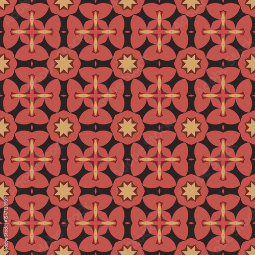 Seamless Moroccan Tile Abstract Geometric Background