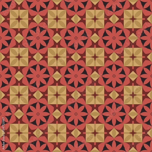 Abstract Islamic Art Geometric Repeating Pattern