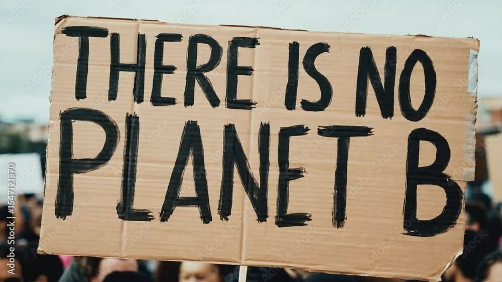 A protest sign stating 