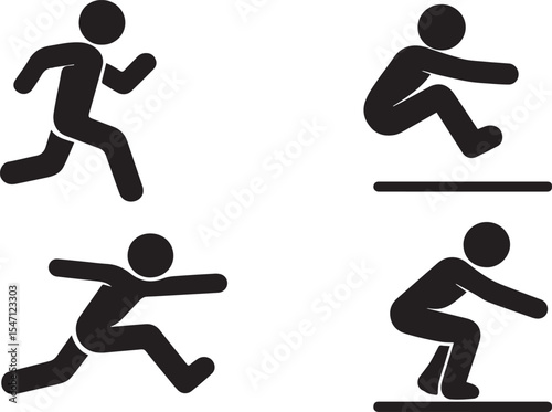 Long Jump Vector Illustration | Track and Field, Athletic Jumping Sport Concept