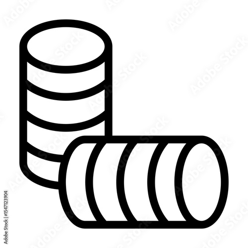 Stacked Coins Icon Illustration