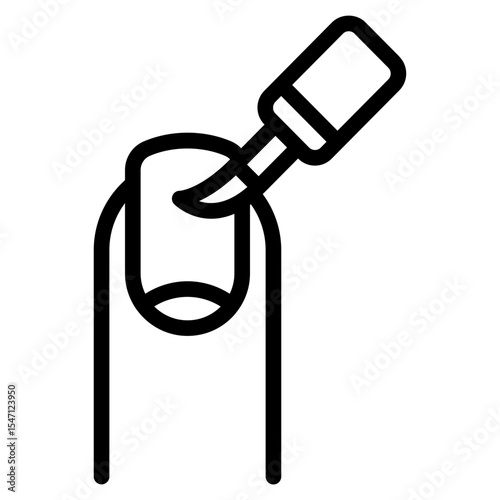 Nail Polish Brush Application Icon