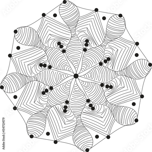 spider web on black background