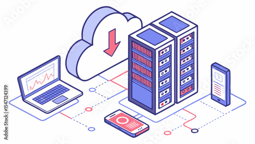 Financial growth and market success are seamlessly displayed across business graphs on laptop, smartphone, and tablet screens, showcasing modern data analysis and web technology