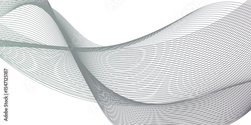 Abstract smooth frequency isolated element creative. Abstract wave blend stripes lines white background. Vector curve line pattern mesh. Technology lines flow and motion energy blend.	
