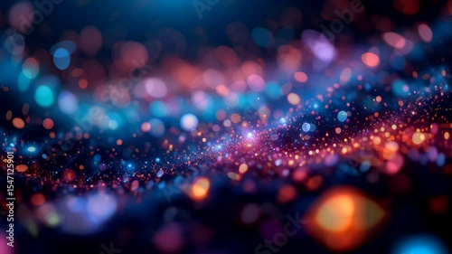 Dreamy Multicolored Particles in Deep Dark Space - Loop Motion