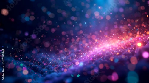 Dreamy Multicolored Particles in Deep Dark Space - Loop Motion