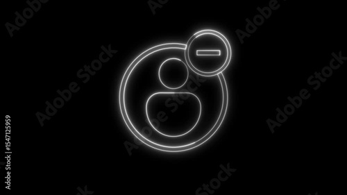 Abstract neon glowing lines forming a kidney shape