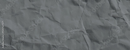 Gray crumpled paper background with a textured, wrinkled style. The gray background adds a rustic, artistic feel. Paper texture background vector. Gray background.