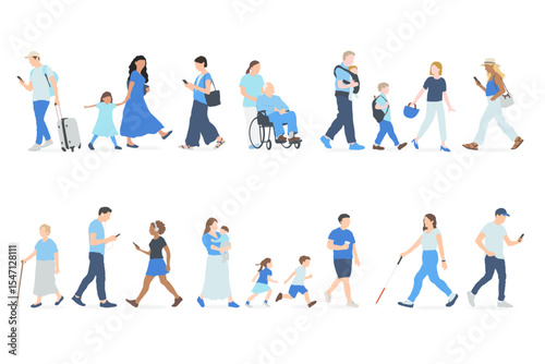 Walking People – Healthcare and Welfare Color