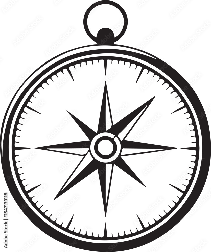 Compass Icon Flat Graphic Design Compass Icon Flat Graphic Design