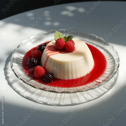 Panna Cotta Berries Sauce