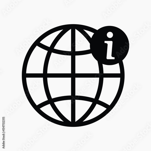 Information network flat icon vector