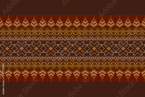 Traditional Ukrainian cross-stitch Detailed vector Illustration for textile printing design, on pixels pastel tones