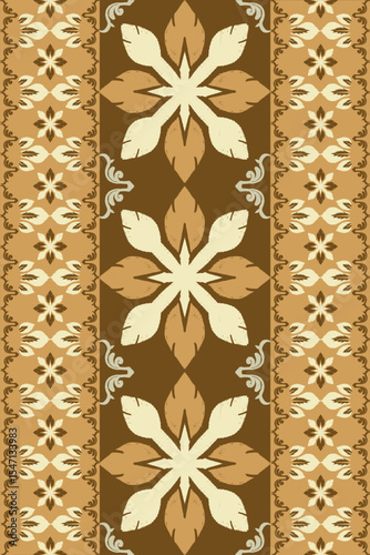 Ikat seamless floral pattern , Motif ethnic floral seamless textil, embroidery, print striped ornament floral, pattern, design for wrapping, silk, scarf, background, text