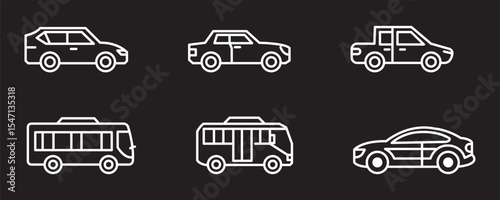 Car vehicle solid icons collection. Containing car dealer, keyless, garage, electrical vehicle etc icons. For website marketing design, logo, app, template, ui, etc. Vector illustration. Automobile
